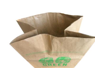 China Flexo que imprime las bolsas de papel de Multiwall de 2 capas biodegradables para la basura del jardín del césped en venta