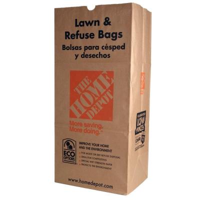 China Leafs Refuse 3 Layer 25kg Multiwall Kraft Lawn Paper Bags for sale