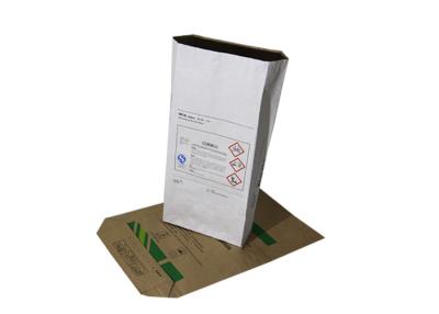 China 25kg Multi Layers Kraft Paper Bag Custom Printing With Flat Bottom for sale