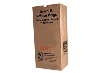 China 4ply Kraft Large Lawn Paper Bags For Yard Waste Paper Lawn And Refuse Bags for sale