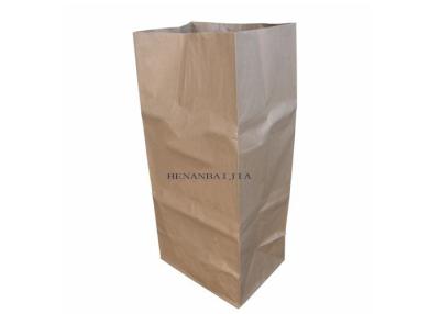 China Extra Large 70g Stands Up Lawn Paper Bag Multiwall Lawn And Leaf Trash Bags for sale