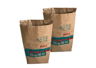 중국 25kg 메커니즘 다중 벽 종이 봉지 브라운 크래프트 종이 자루 판매용