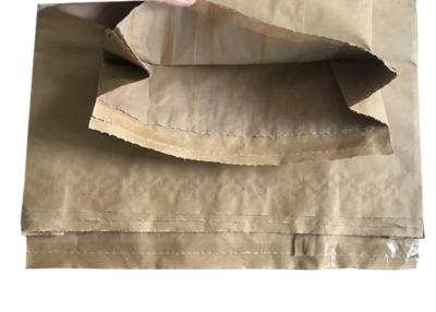 China El material de construcción 120gsm soldó las bolsas de papel en caliente con la parte inferior del pellizco en venta