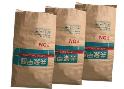 China impresión abierta cosida 20kg de Flexo de las bolsas de papel de Multiwall de la boca 10kg en venta