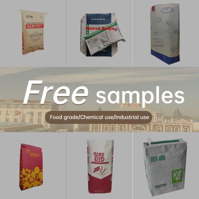 China Custom Logo Pasted Multiwall Kraft Paper Bags For Packaging Powder Material for sale
