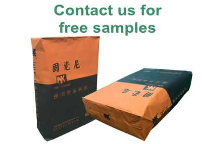 China 20kg Tile Adhesive Bag Custom Gypsum Powder Kraft Paper Valve Packaging Bag for sale