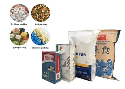 China 10kg 20kg 25kg 50kg Industrial Use Valve Craft Paper Bags For Food Feed Stuff for sale