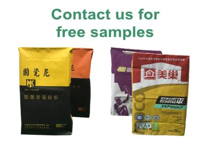 China 25kg 50kg Kraft Valve Paper Bags Clay Gypsum Plaster Mortar Powder Empty Block Bottom for sale
