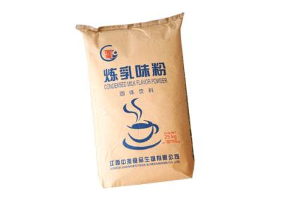 China Wheat Flour Paper Bag 25kg Extensible Sack Craft Paper Hard Bottom Bags Paper Bags 20kg for sale