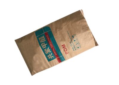 China 25kg 20kg 2 Layer Or 3 Layer + PE Liner Multiwall Paper Bags Brown Kraft Paper Sacks for sale