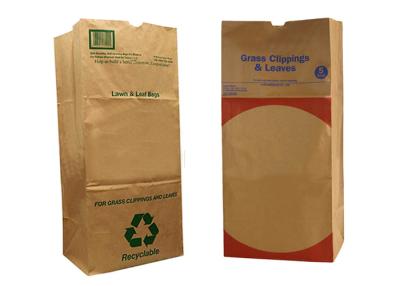 China Custom Yard Waste Lawn Paper Bags Multiwall Moisture Proof 30 Gallons for sale