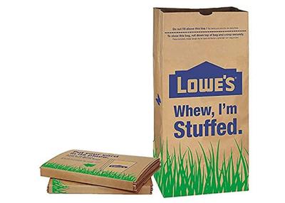 China Heavy Duty Lawn Paper Bags Large 30 Gallons Garden Waste Leaf Paper Bags for sale