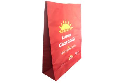 China Charcoal Packaging Multi Wall Paper Sacks Capacity Barbecue 5kg Charcoal Bags for sale
