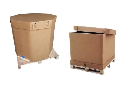 China 220l 1000l Food Grade Paper IBC Container Flexible Packaging Boxes For Bulk Water for sale