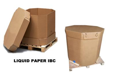 China Disposable 1000l Liquid Paper IBC Container With Liner Bag Coconut Oil And Juice Use for sale