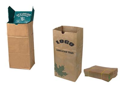 China Custom Logo Lawn Paper Bags 30 Gallon Large Capacity for sale