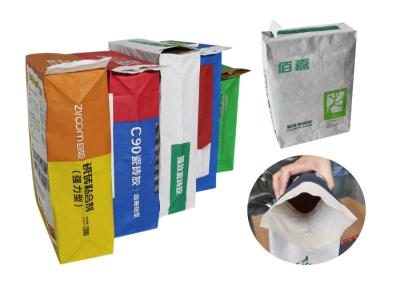China Custom Size Pasted Valve Multiwall Paper Bags Multilayer Packing Bag 20kg 25kg for sale