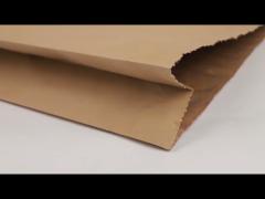 Double Stitched  Brown Kraft Paper Bag High Tensile Strength Strong Load Bearing