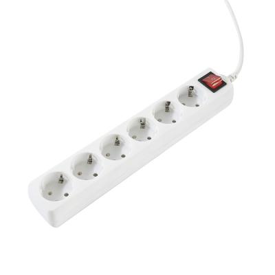 China 6 Way Extension Socket Energy Saving Power Strip With Surge Protector for sale