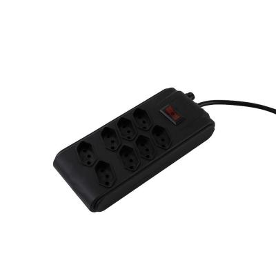 China Black Energy Saving Power Strip Multi Outlet With Switch Custom Long Power Code for sale