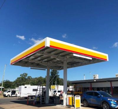 China Q355 Petrol Gas Station Canopy Long Span Galvanization Inexpensive for sale