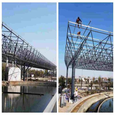 China S235JR Single Layer Grid Space Frame Truss Prefabricated GB Roof for sale