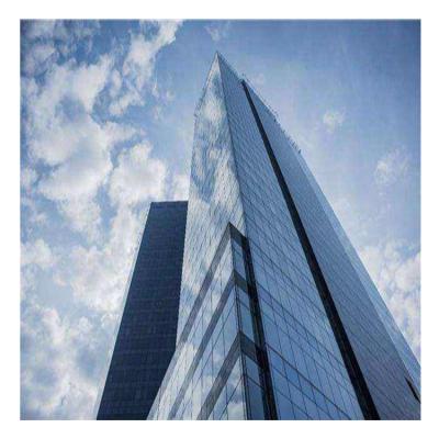 China Q355 Double Skin Curtain Wall 0.36mm Structural Curtain Wall Cladding System for sale