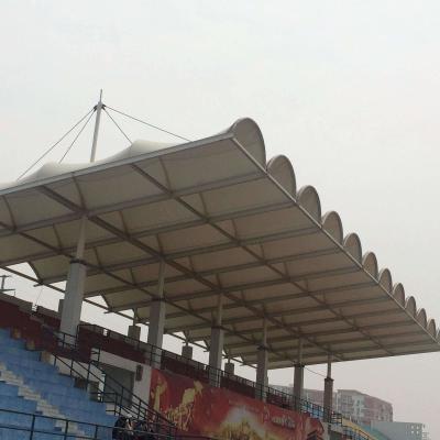 China PU Curved Tensile Membrane Roof PTFE Membrane Architecture Cutting for sale