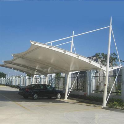 China Q235 PVDF Tension Membrane Structure 0.6mm Roof Punching White for sale