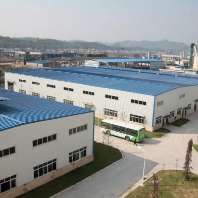 China Q235 GB Steel Portal Frame Building Construction  0.6mm Roof Rigidity for sale