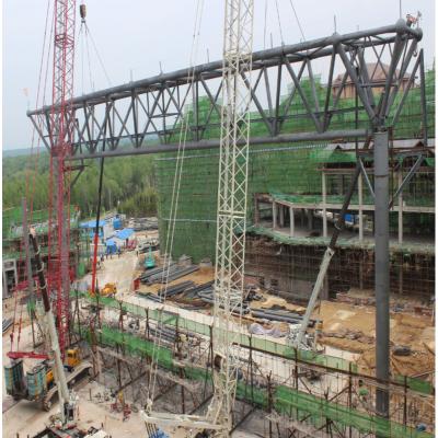 China 100m Long Span Truss Structure Grey Q345 Steel Tube Trusses On Site Installation for sale