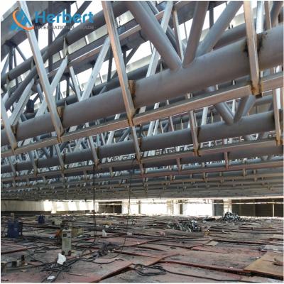 China S235JR Premade Gambrel Roof Trusses 30 FT Punching For Curtain Wall for sale