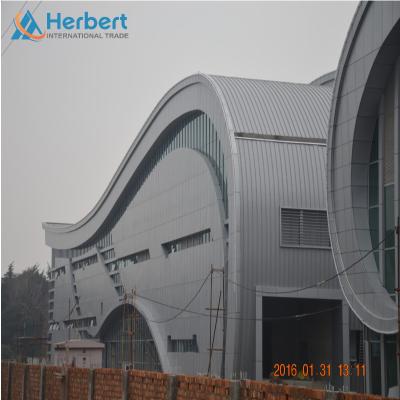 China EPS Architectural Wall Systems 0.8mm Large Span Exterior Glass Curtain Wall for sale