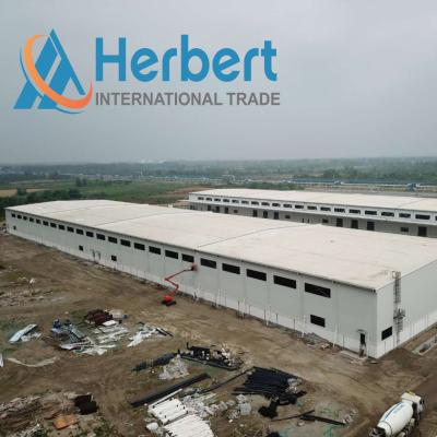 China Q235 Prefab Light Steel Structure Warehouse Roof Truss Factory White for sale