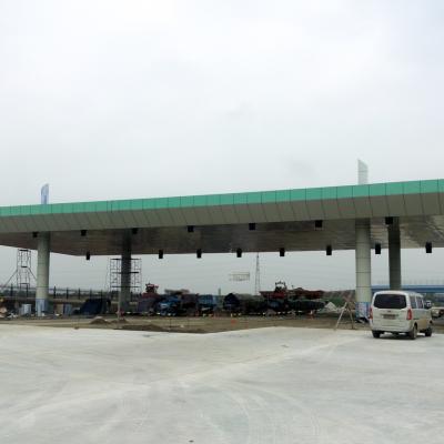 China Prefabricated Toll Plaza Construction Building 50mm 150mm Roof for sale