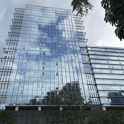 China Sistema de cristal puesto en unidades enorme de aluminio 120m m del revestimiento de la pared de cortina en venta