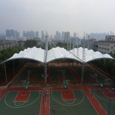 China Inflatable Double Tension Membrane Structure Roof PU Punching for sale