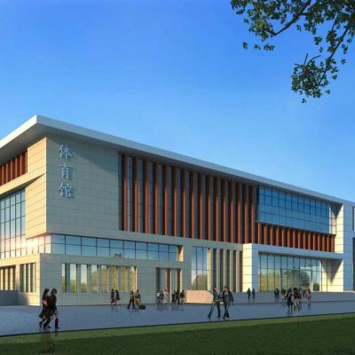 China Large Span Steel Structure Gymnasium Prefabricated Design en venta