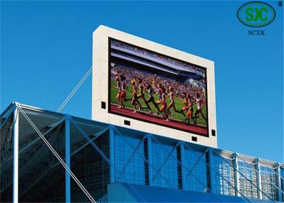 China Prenda impermeable llevada grande exterior DIPP10-F de la tablilla de anuncios de la INMERSIÓN del pixel 10m m IP65 en venta