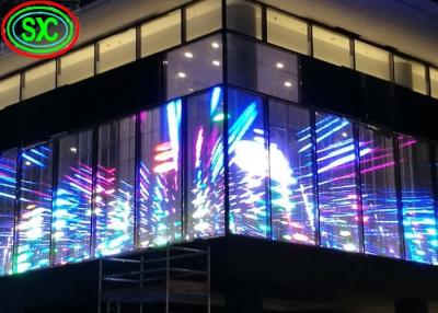 China P10.42 indoor Flexible Curved Transparent Curtain LED screen , OLED screen for sale
