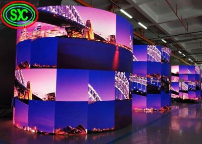 China Pantalla flexible led de publicidad rodante, pantalla led curva digital Video P10 smd 3535 en venta