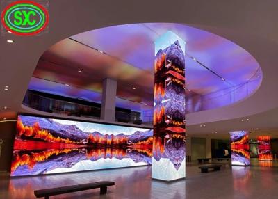 China P4 indoor fixed full color column led display , round digital clear led display for sale