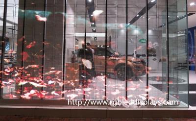 中国 ガラス店の広告P3.91-7.82 Pantalla LEDスクリーン表示透明なLEDポスターlLEDは表示画面を 販売のため
