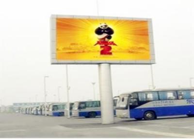 China Outdoor Advertising LED Billboard Building Street Big P8 P10 LED Display Panels with Column for sale