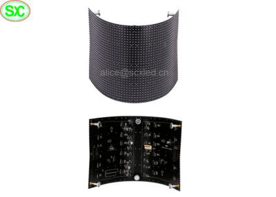 China Soft 60Hz Full Color 10mm flexible led screen Panel with Meanwell , 1R1G1B for sale