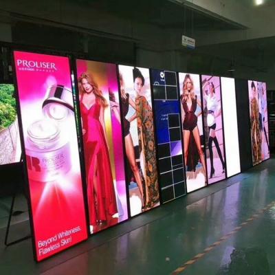China Ultra Slim Advertising P2.5 P3 Free Standing Poster Display for sale