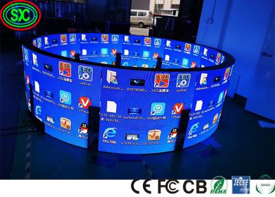 China P2 P4 SMD2121 1000nits Curved Flexible Led Display 1R1G1B for sale