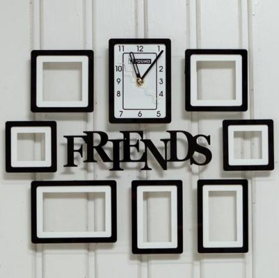 China plastic photo frame black photo frame with clock photo frame wholesale for sale