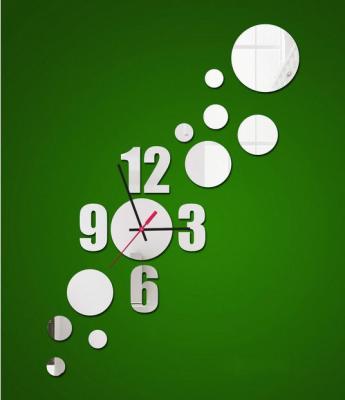 China Hot Sale DIY Wall Clock Home Decoration Number Wall Clock Wholesale Silver Wall Clock for sale