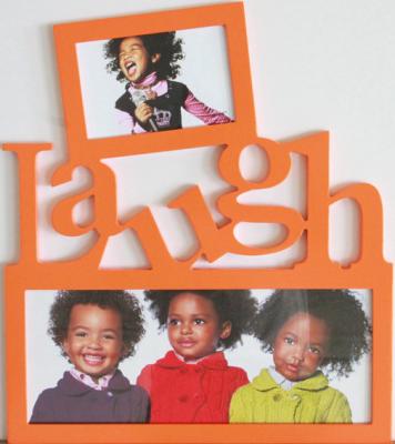 China Hot sale orange photo frame wood photo frame laugh photo frame letter picture photo frame for sale